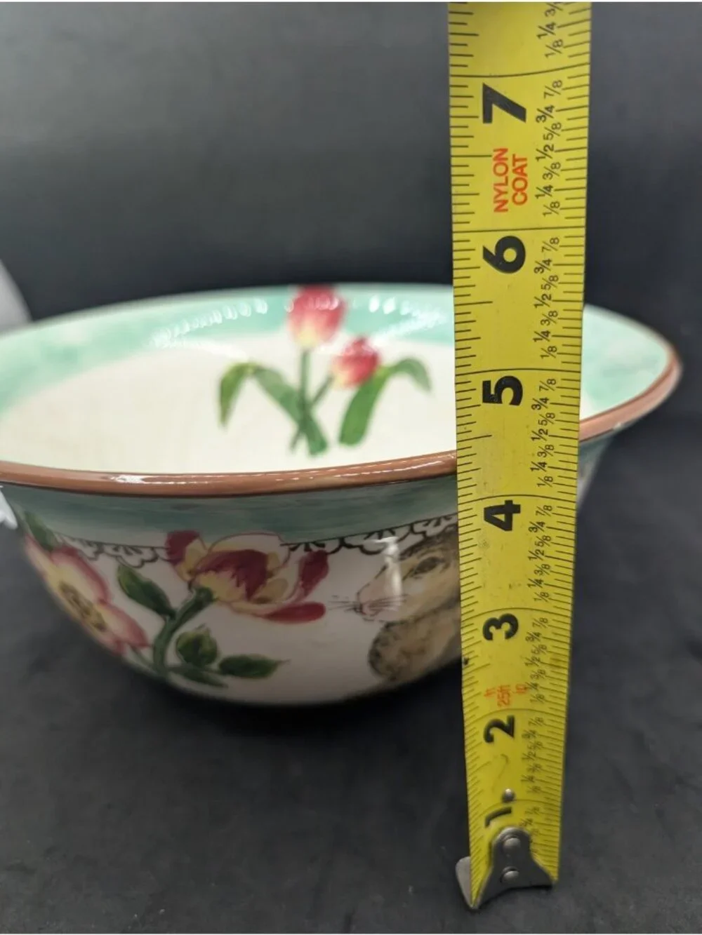 Maxcera Serving bowl Victorian Bunny for Easter spring cottagecore READ